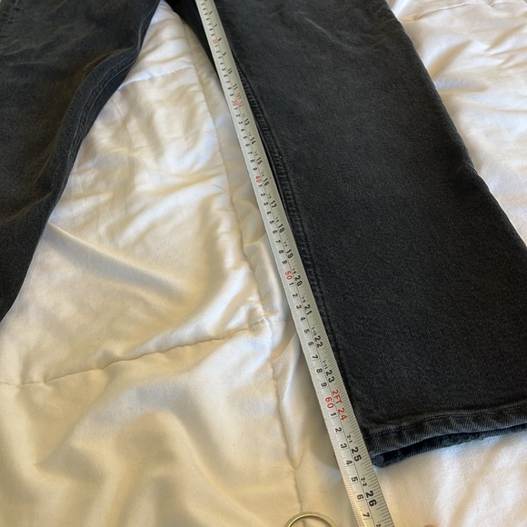 Agolde Riley High Rise Straight Crop in panoramic Black Size 28. - Picture 14 of 14